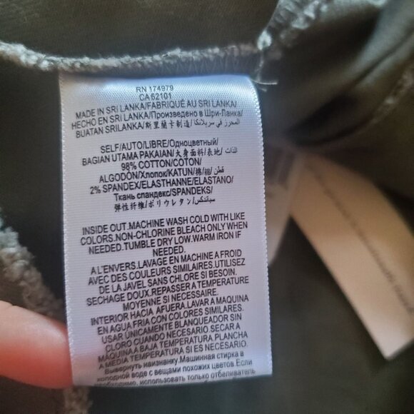 BCBGENERATION Womens Skirt‎ SZ 23 Dusty Olive Raw Fringe Frayed Hem Trim A-Line - Picture 5 of 6